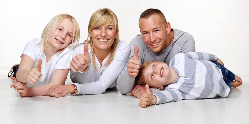 Famille satisfait