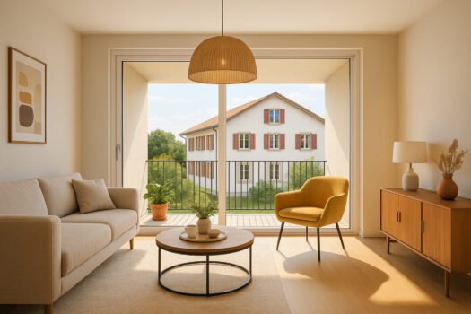 Appartement de 3 pièces et demi neuf situé à Ballens dans le canton de Vaud.