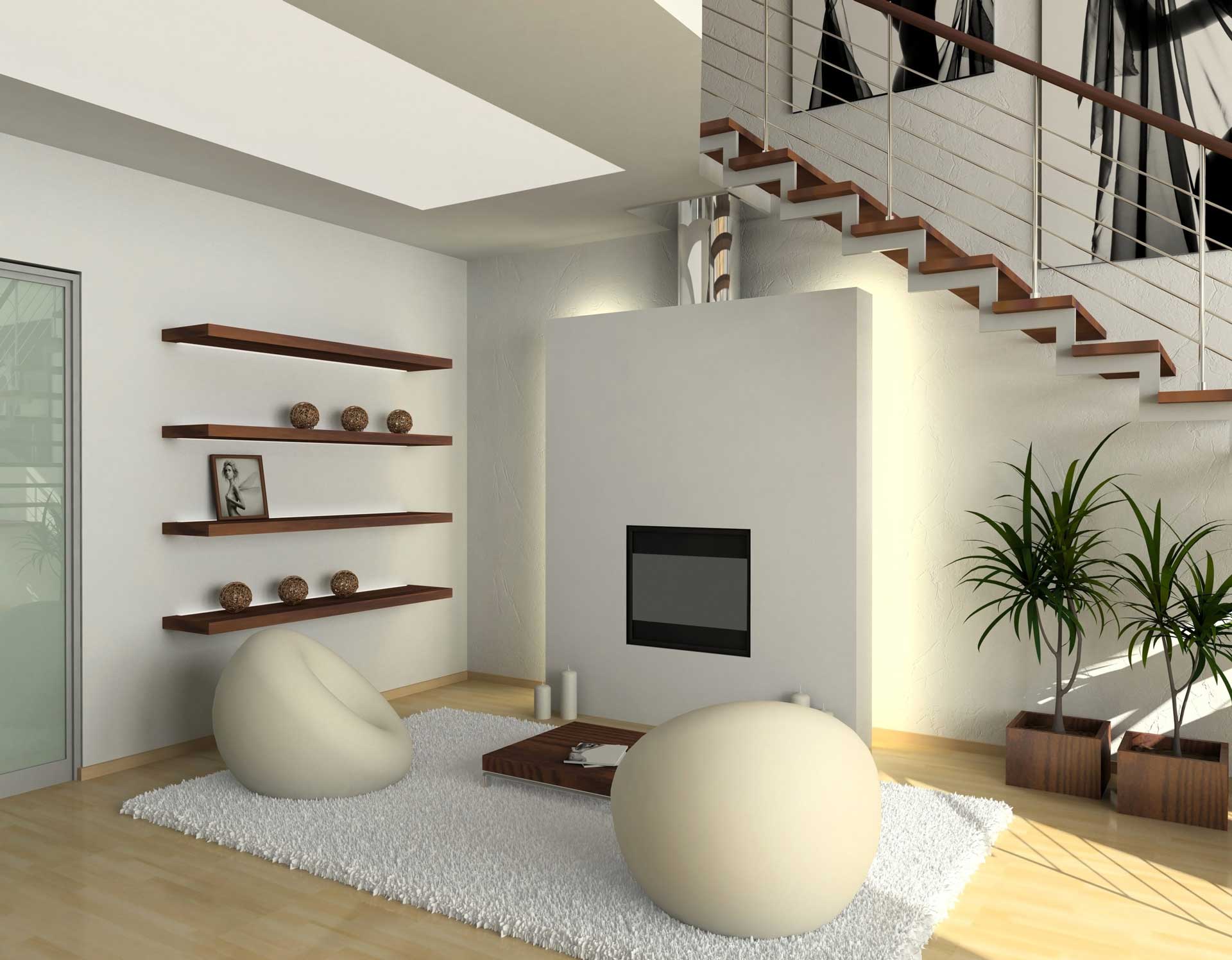 Maison moderne avec une retouche marron