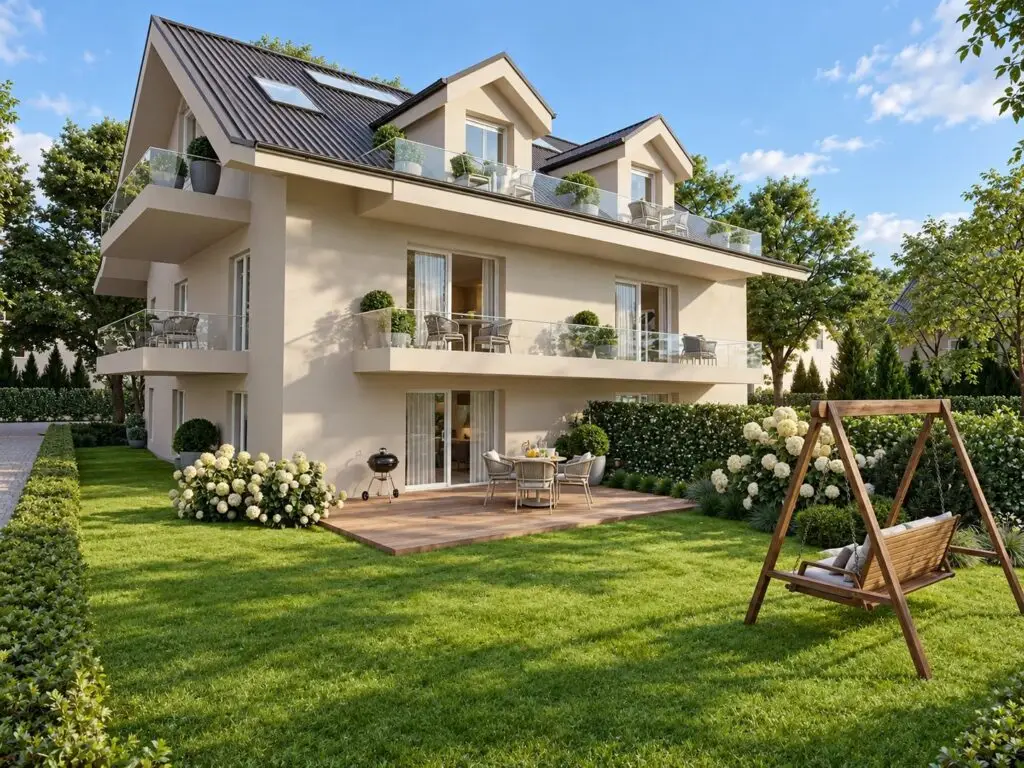 Appartement neuf 4.5 pièces à Gingins – Minergie, balcons, vue campagne – Livraison 2028