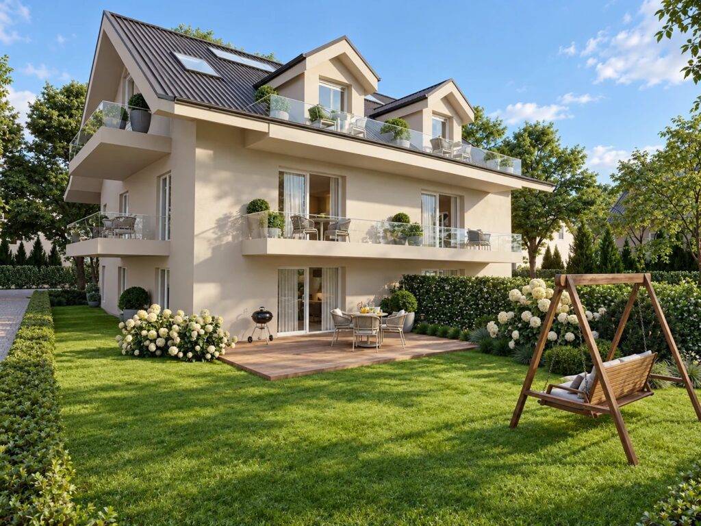 3,5 pièces – rez-de-jardin sur plan à Gingins – Minergie – Livraison 2028
